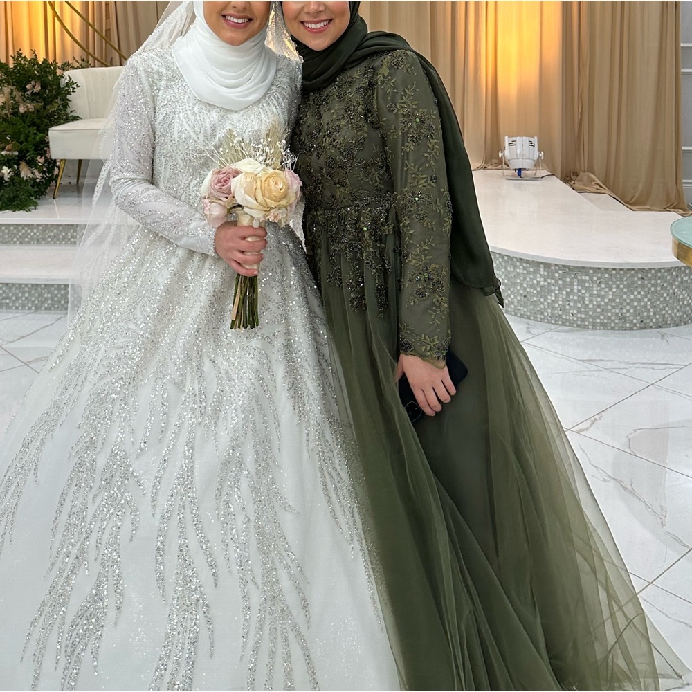 Embellished Modest Evening Dress/Gown